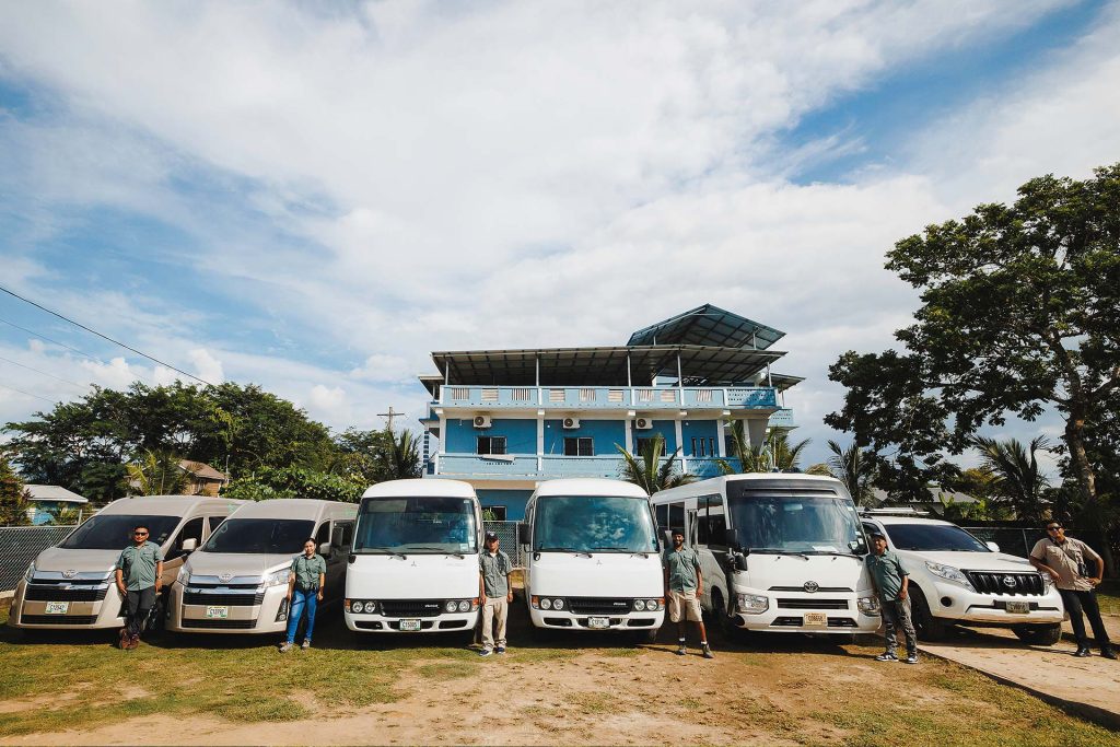 belize private transfers - large group tour
